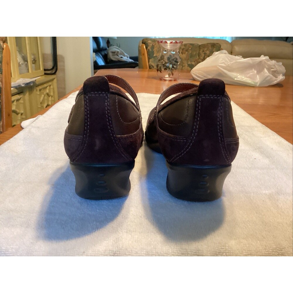 prlvo by clarks women’s Mary Jane’s sz 8 brown 76010 comfort leather/suede - Picture 6 of 10